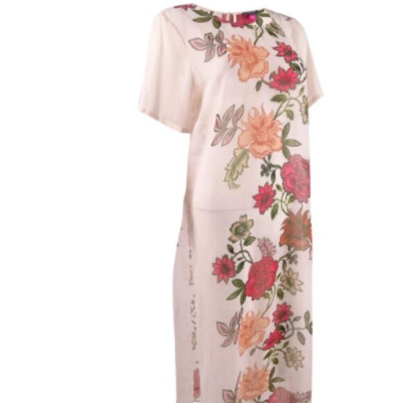 Vince Camuto Women's Floral sheer Portrait Panel Long Tunic Sz. XS NWT - Picture 2 of 4